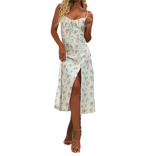 Floral Breeze Cut-Out Midi Dress